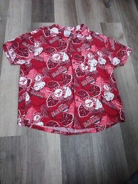 Crimson Tide Red Hawaiian Button-Up Shirt